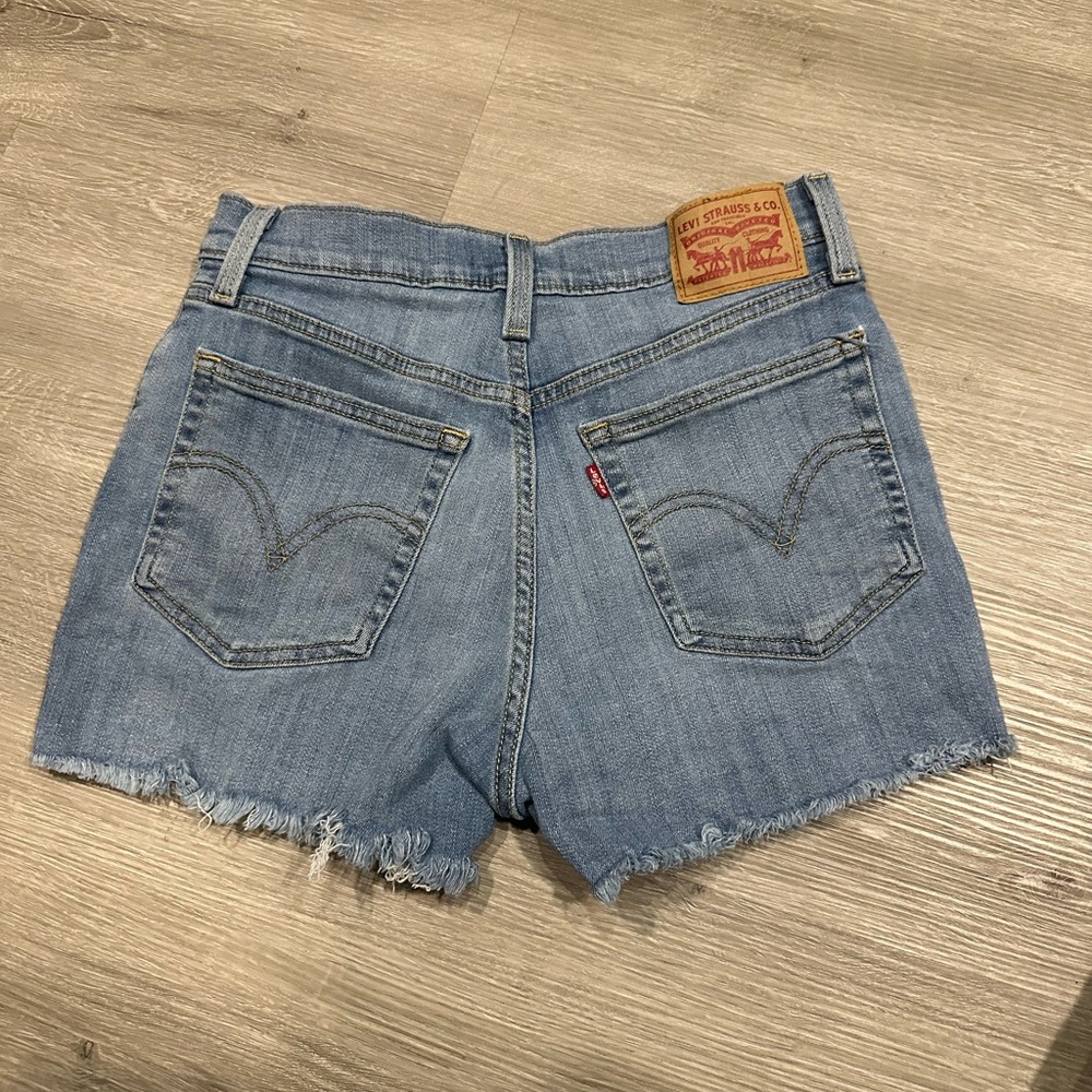 Levi's High Waist Denim Shorts - Blue